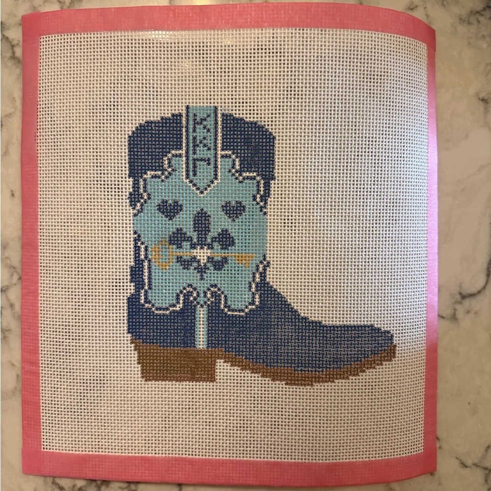 KKG Kappa Blue Boot Needlepoint Canvas